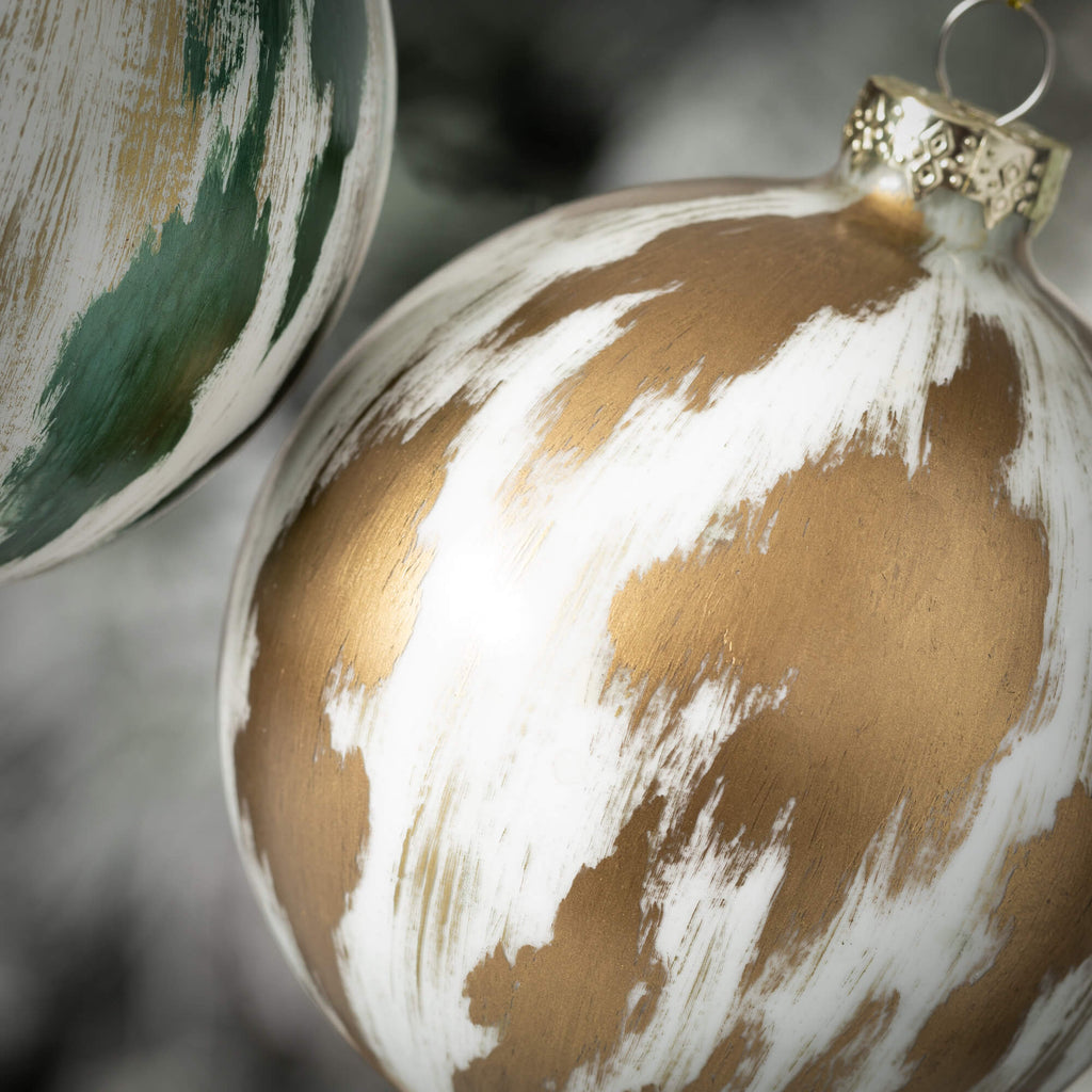 Distressed Ball Ornament Set  