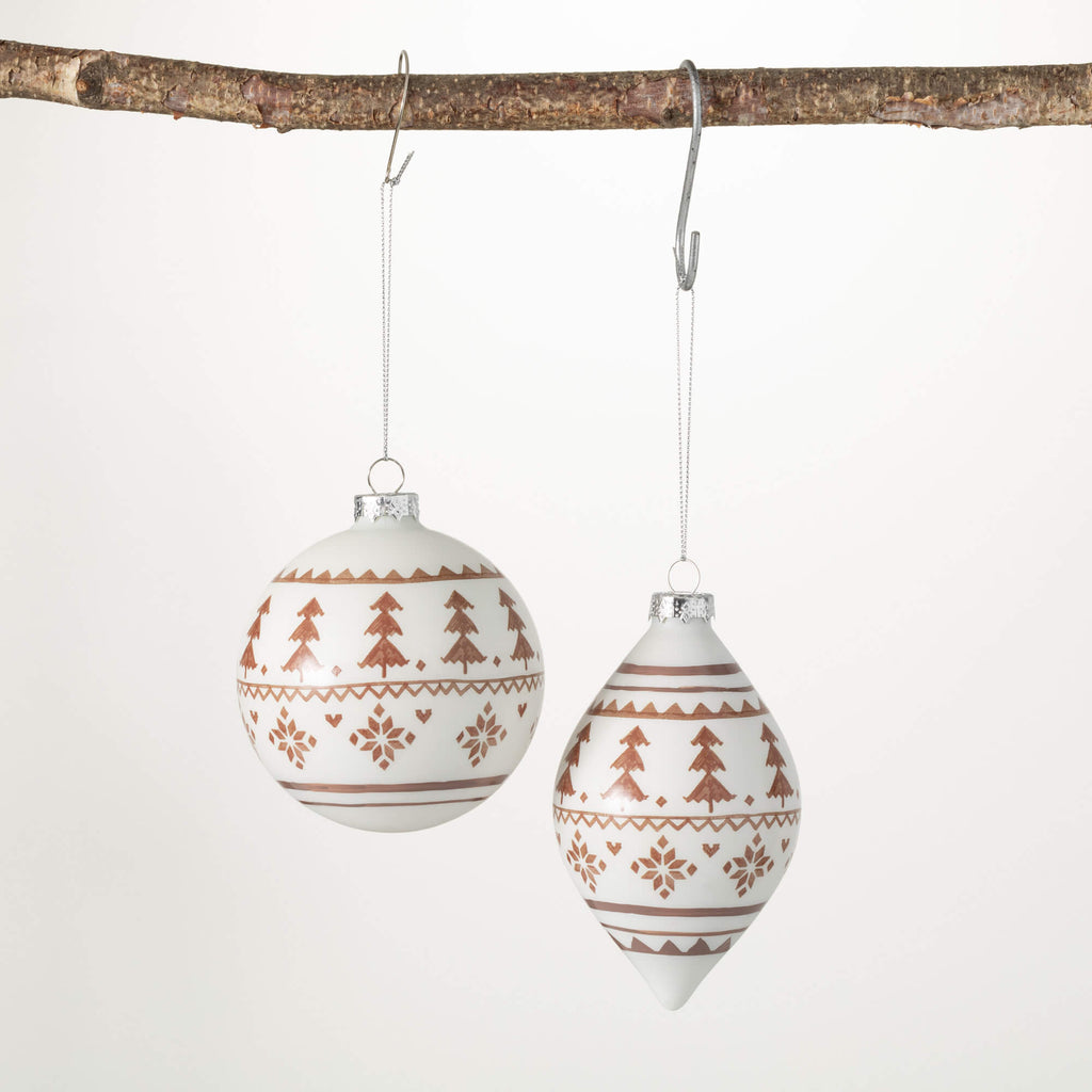 Patterned Ball Ornament Set   