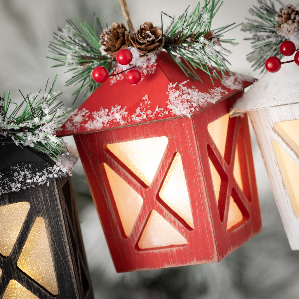 Lighted Lantern Ornament Set  