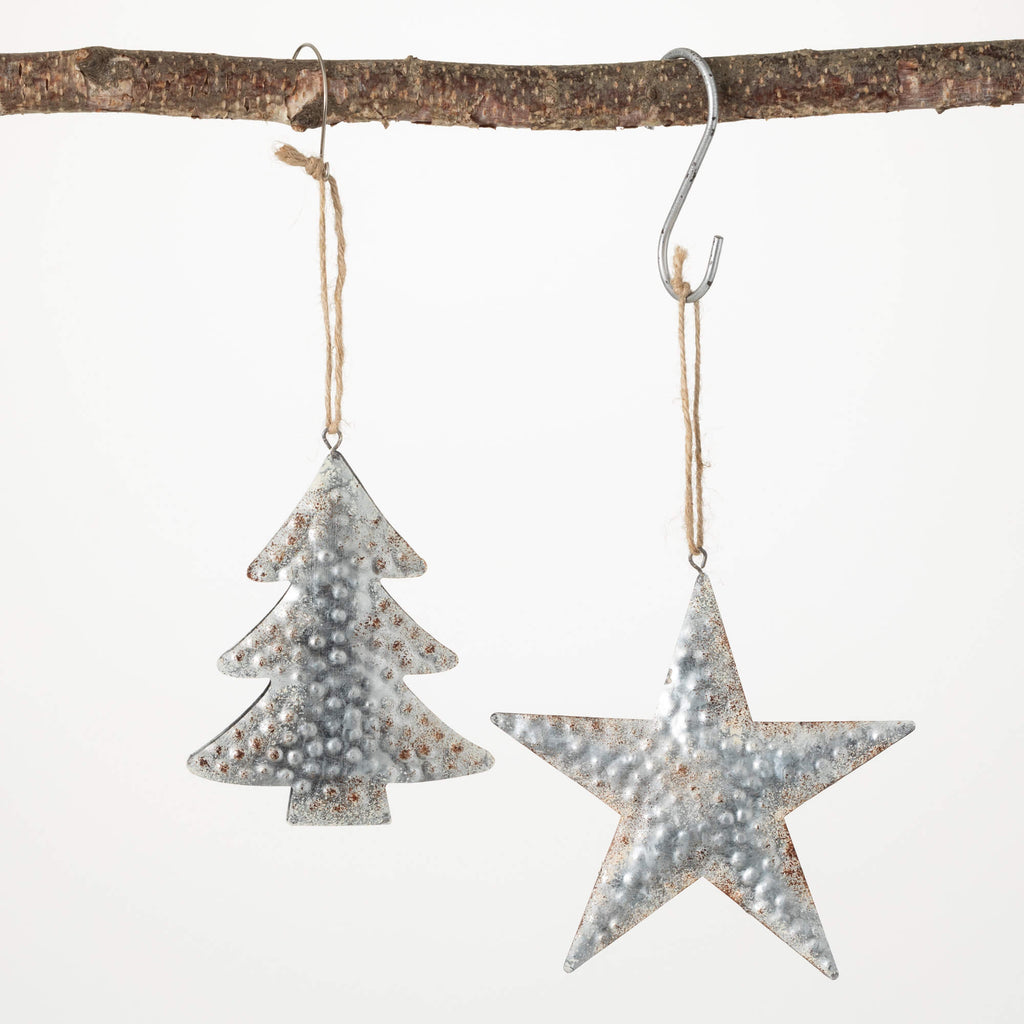 Metal Holiday Shape Ornaments 