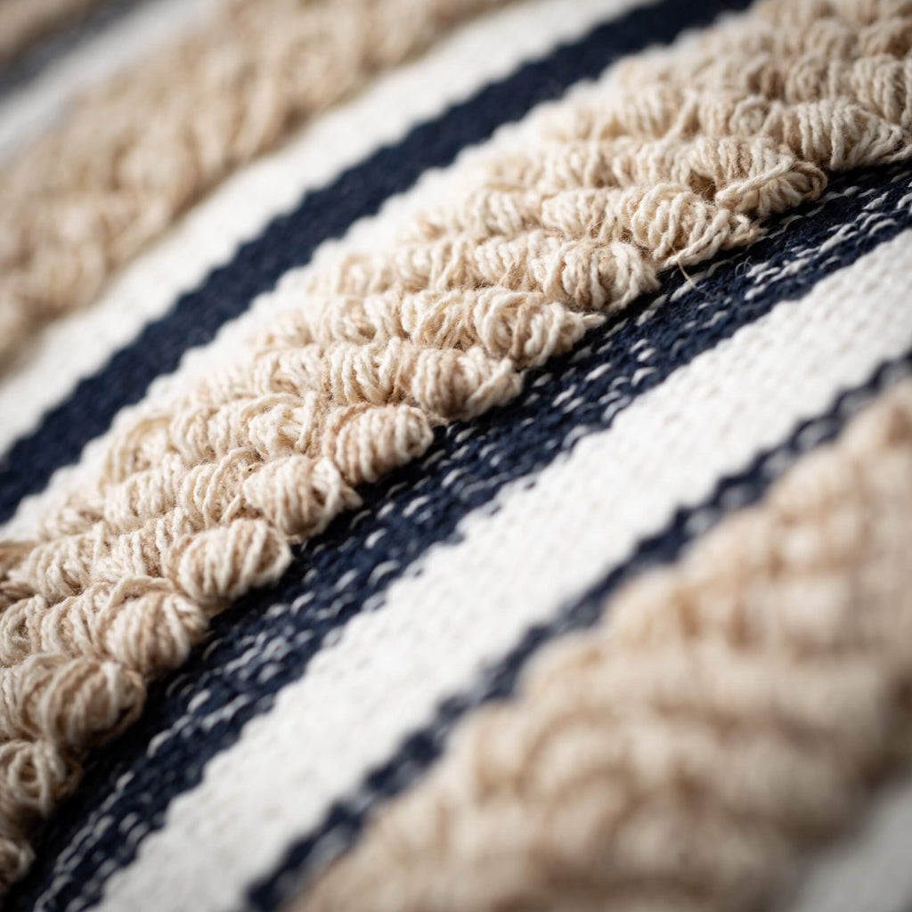 Khaki Indigo Stripe Pillow    