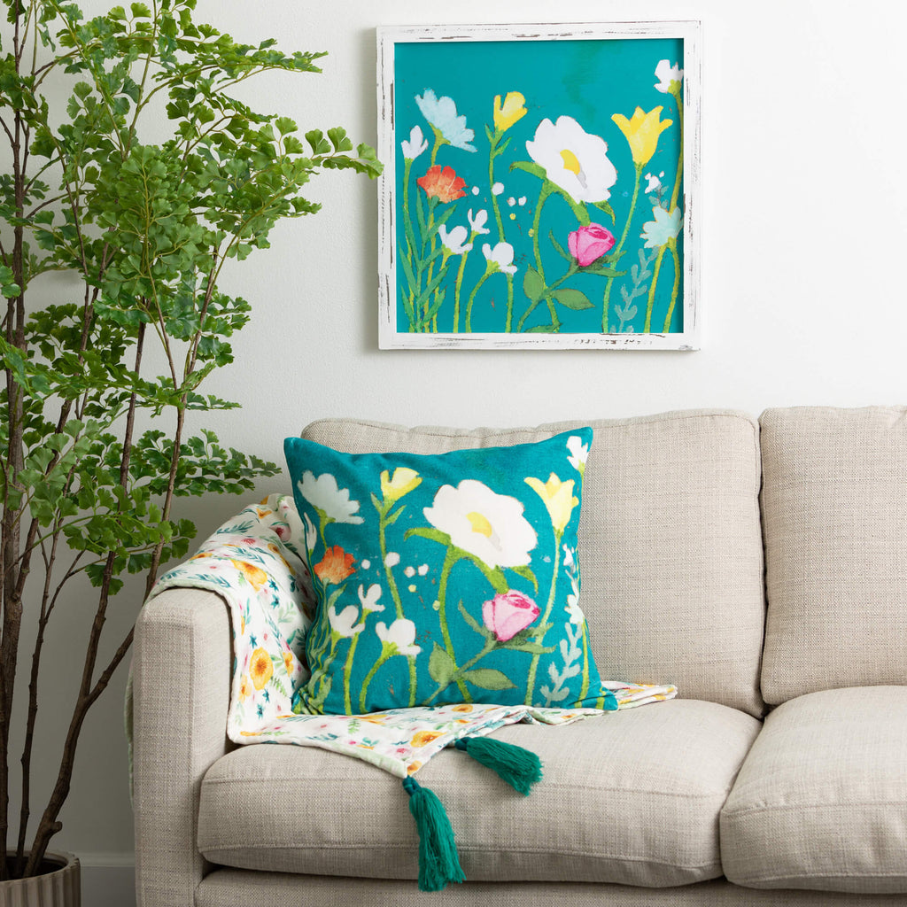 Gygi Floral Velvet Pillow     