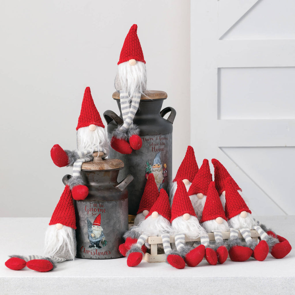 Plush Gnome Ornament Set      