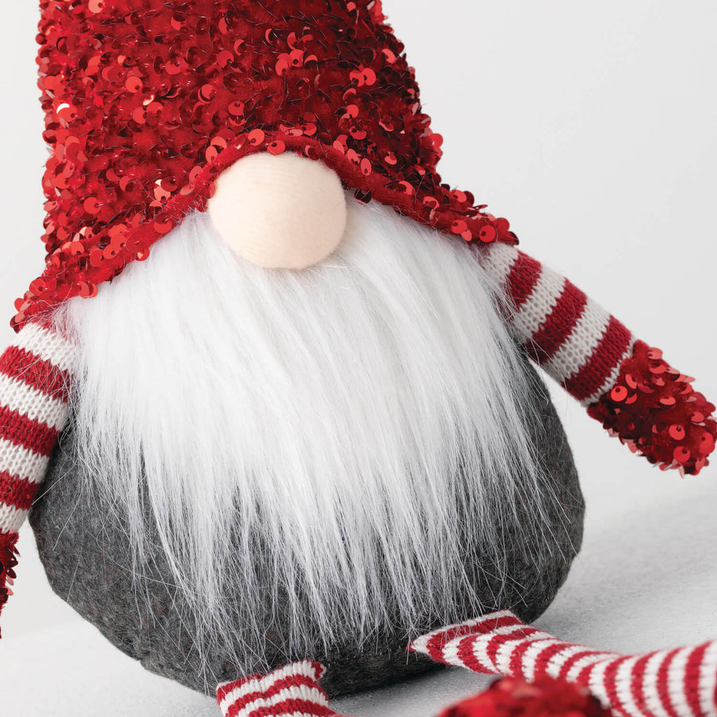 Sitting Sequin Gnome Plush    