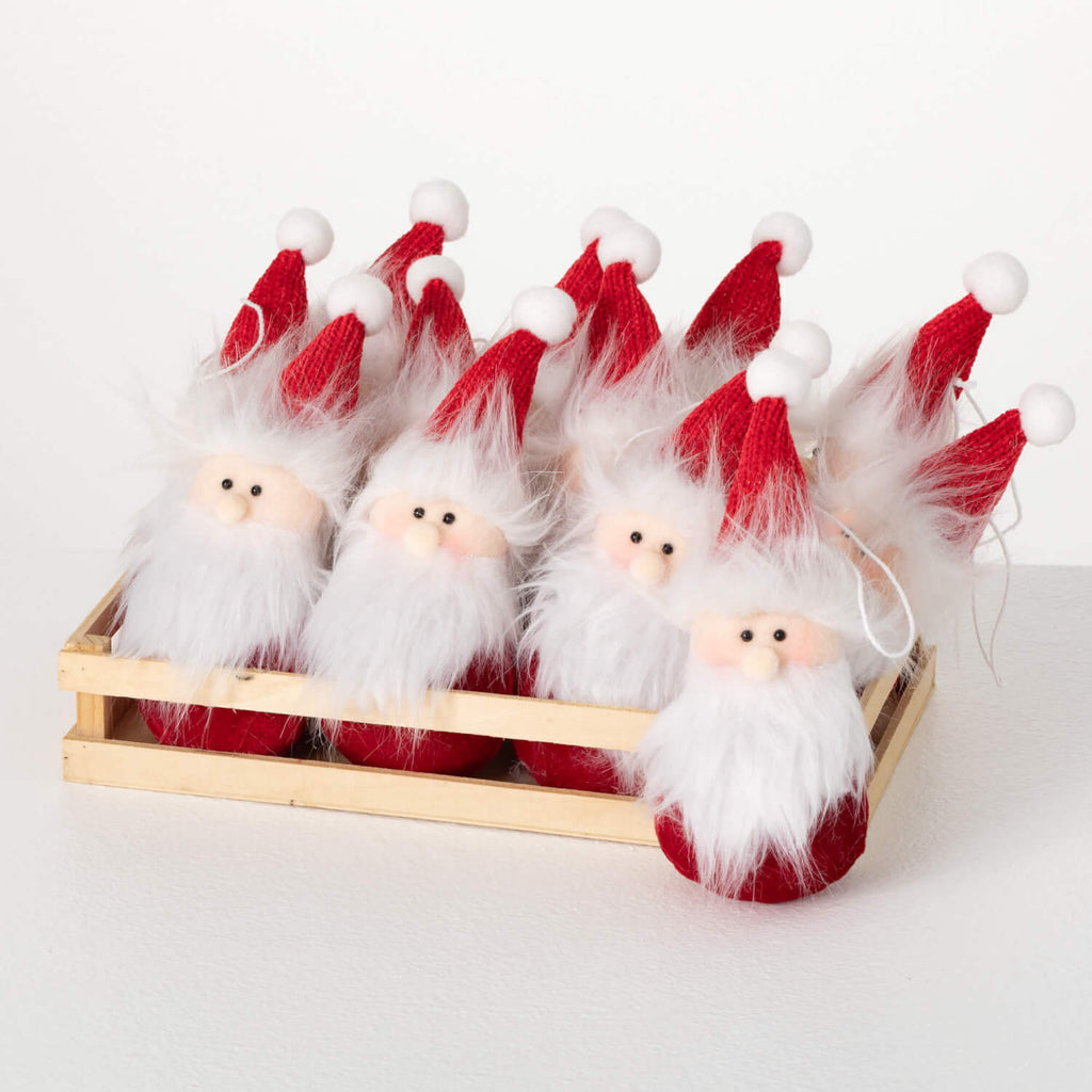 Santa Crate Ornament Set Of 12