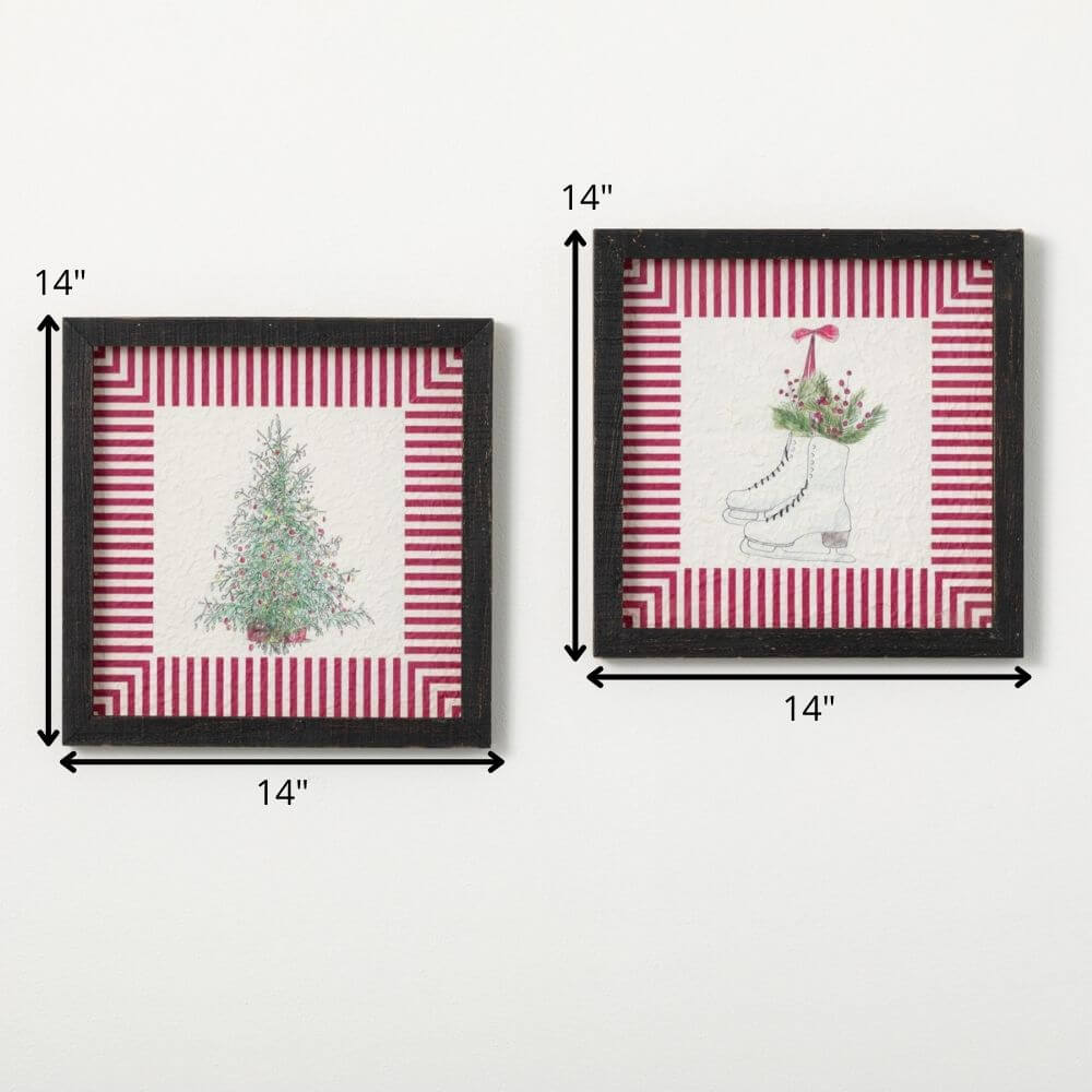 Skates Tree Holiday Art Set 2 