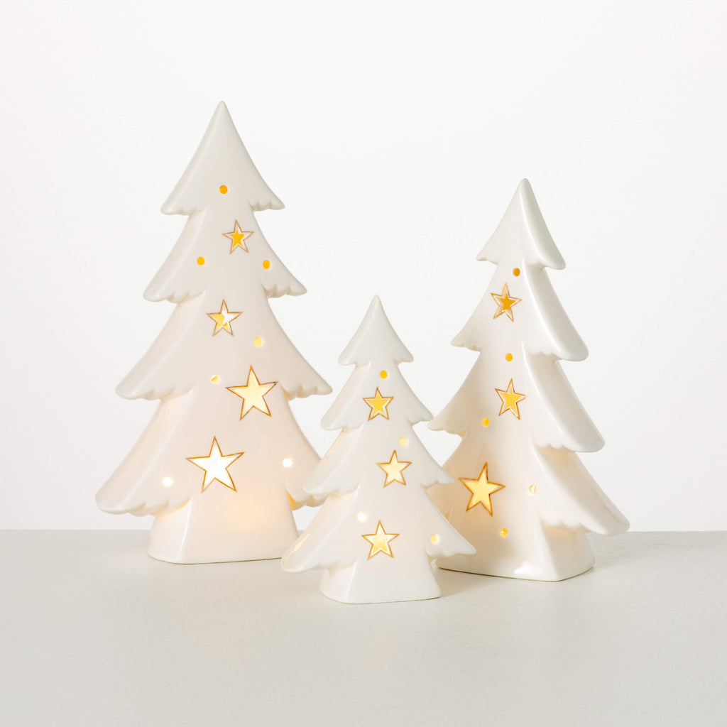 Led Porcelain Star Fir Trees 3