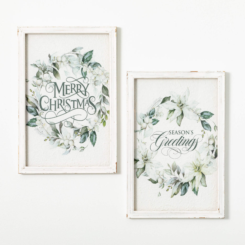 Poinsettia Wall Decor Set Of 2