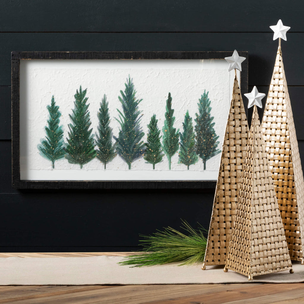 Pine Tree Watercolor Wall Art 