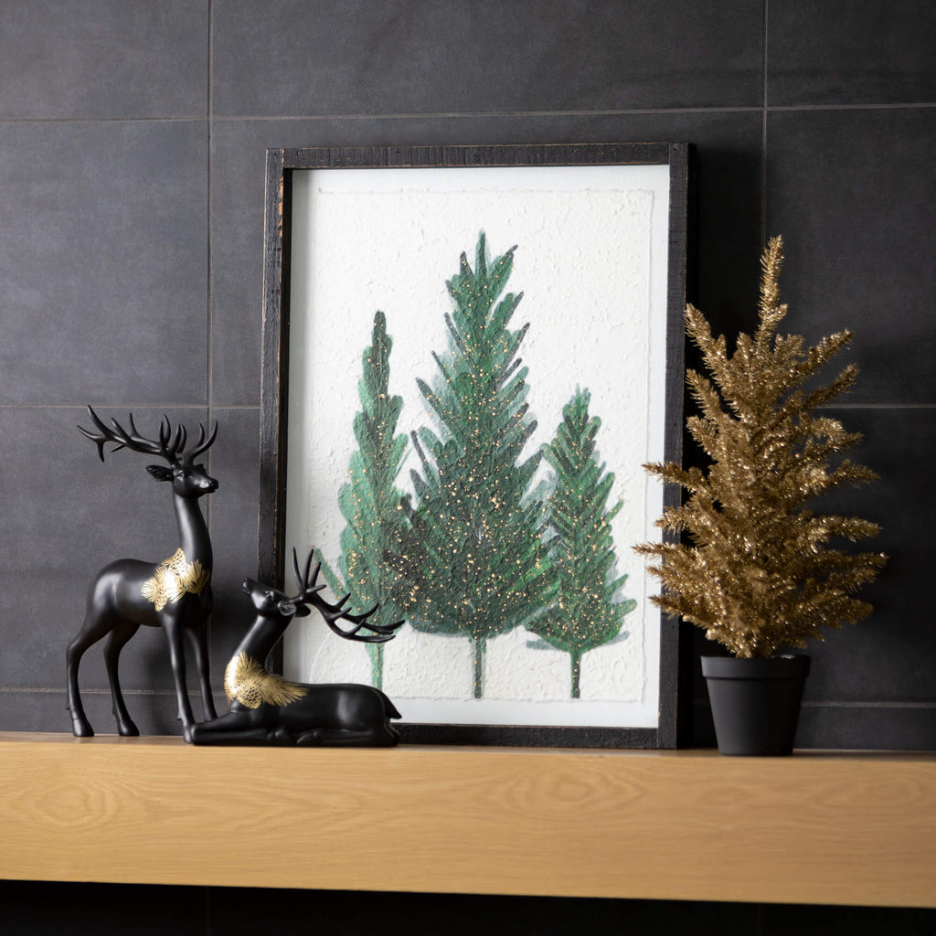 Pine Tree Watercolor Wall Art 