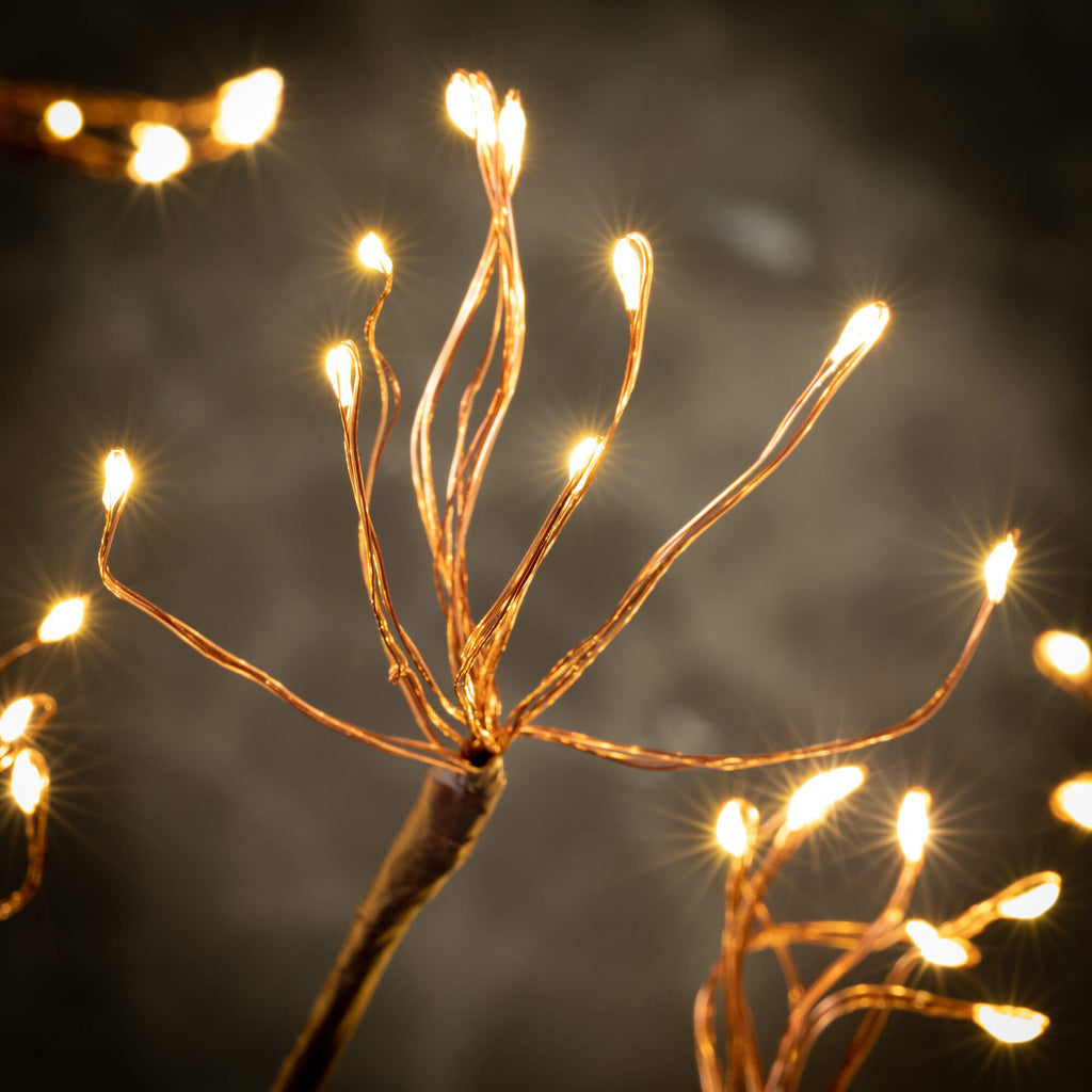 Outdoor Lighted Twig Tree Set 