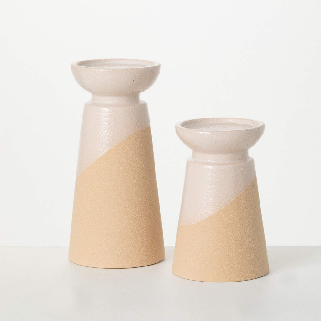 Hand-Thrown Pottery Pillar Set