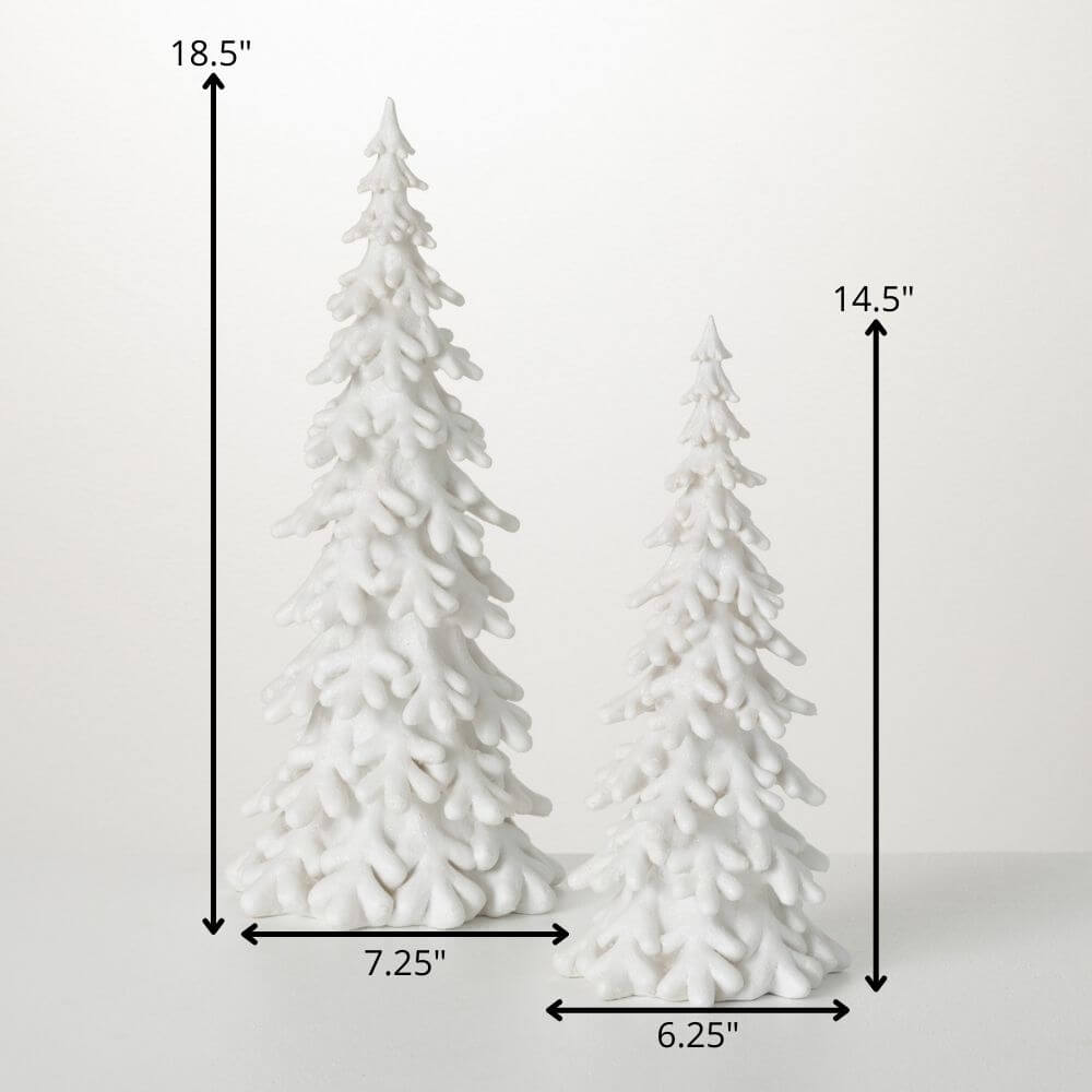 Snow Covered Pine Tree Set 2  