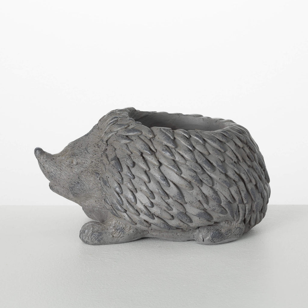 Charcoal Hedgehog Planter     