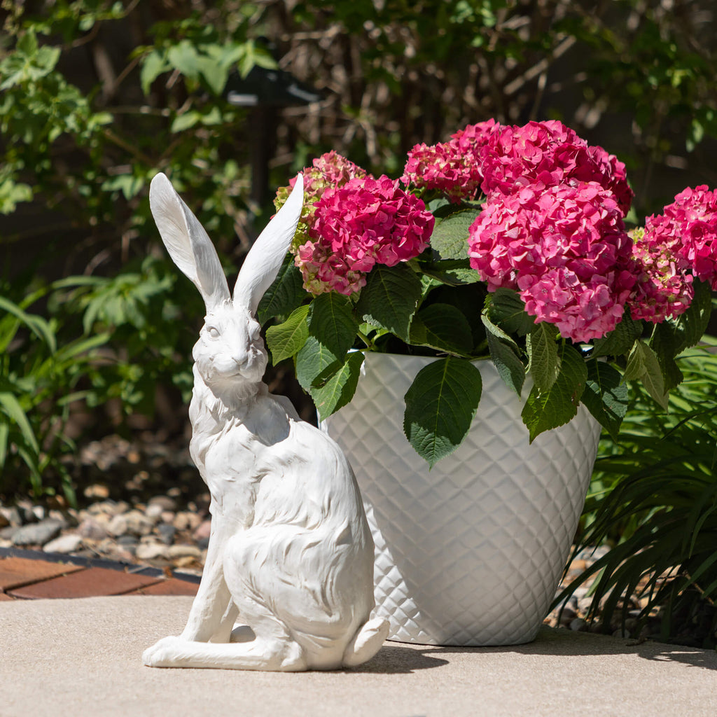 Large White Rabbit Set Of 2   