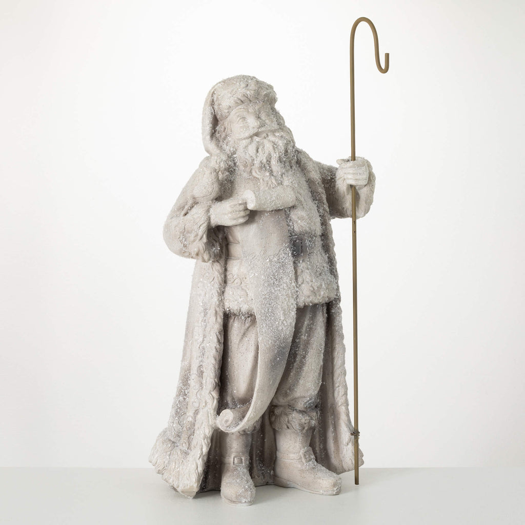 Large Frosted Santa Figure    