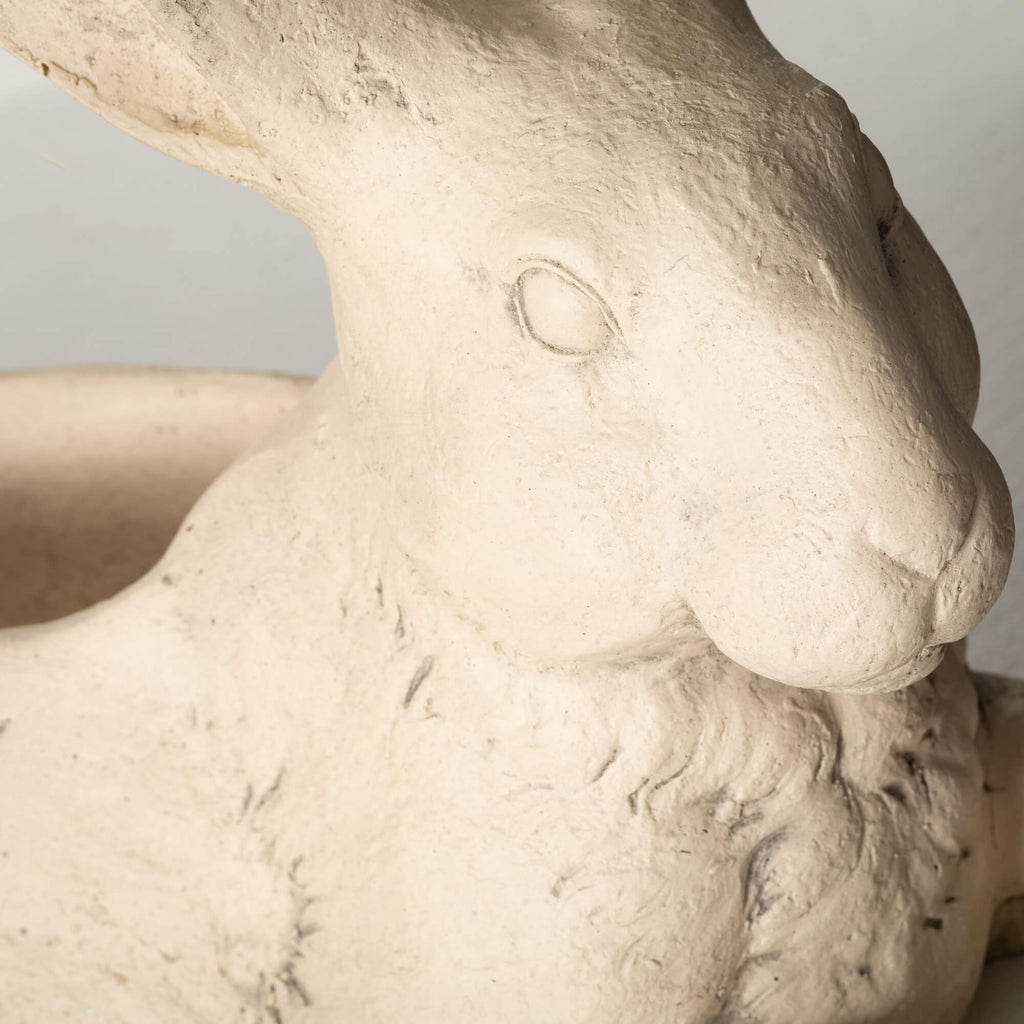 Reclining Cream Hare Planter  