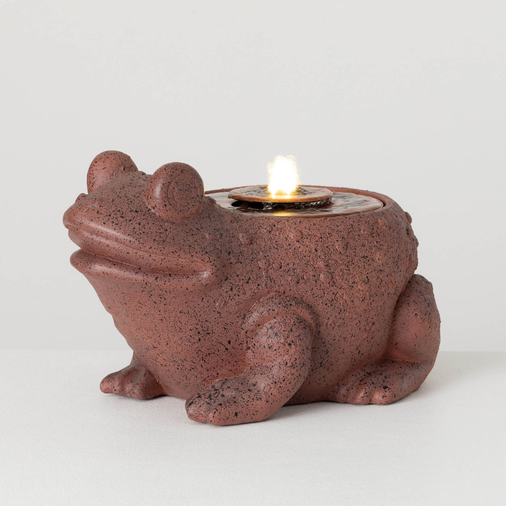 Copper Finish Frog Fountain   