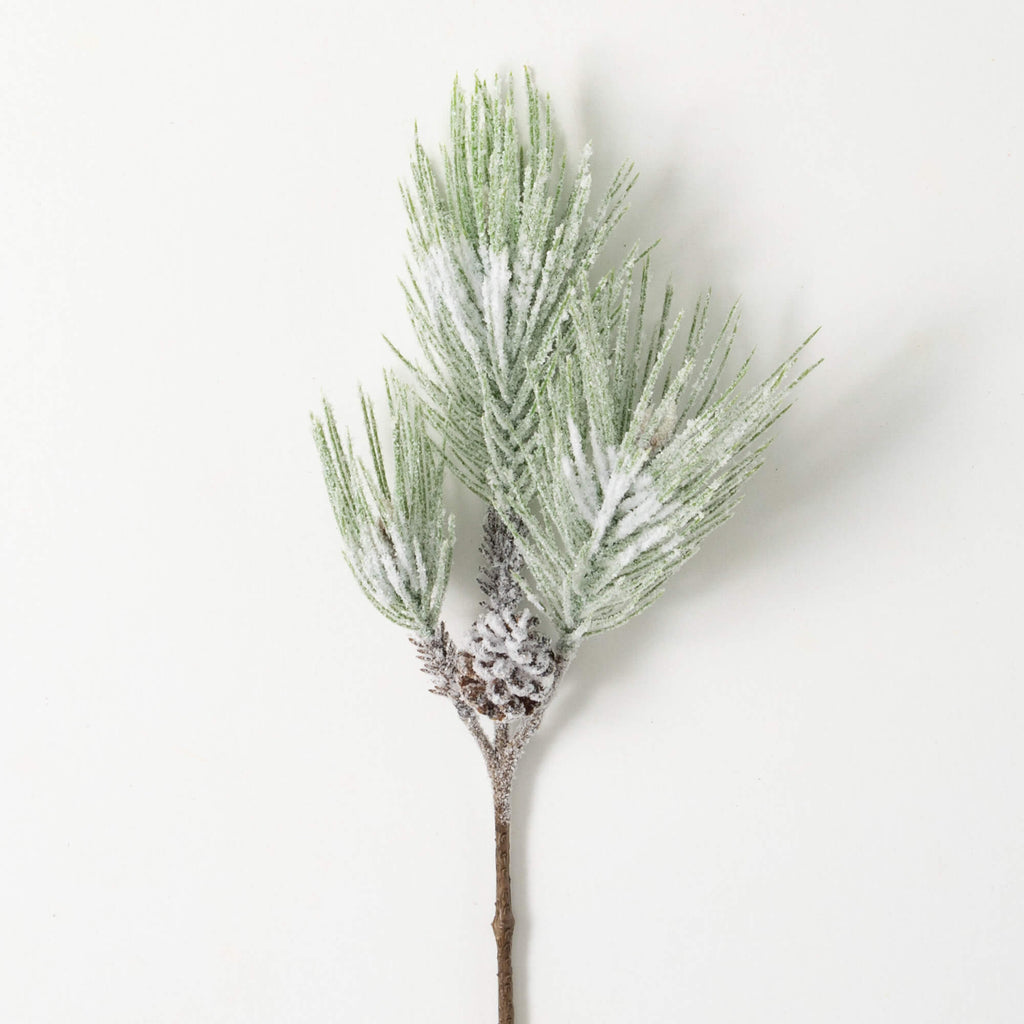 Long Snowy Pine Spray         