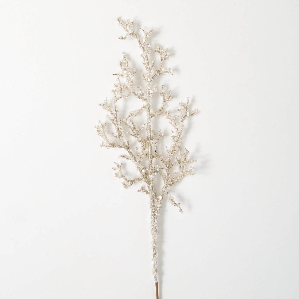 Silver Glittered Branch       