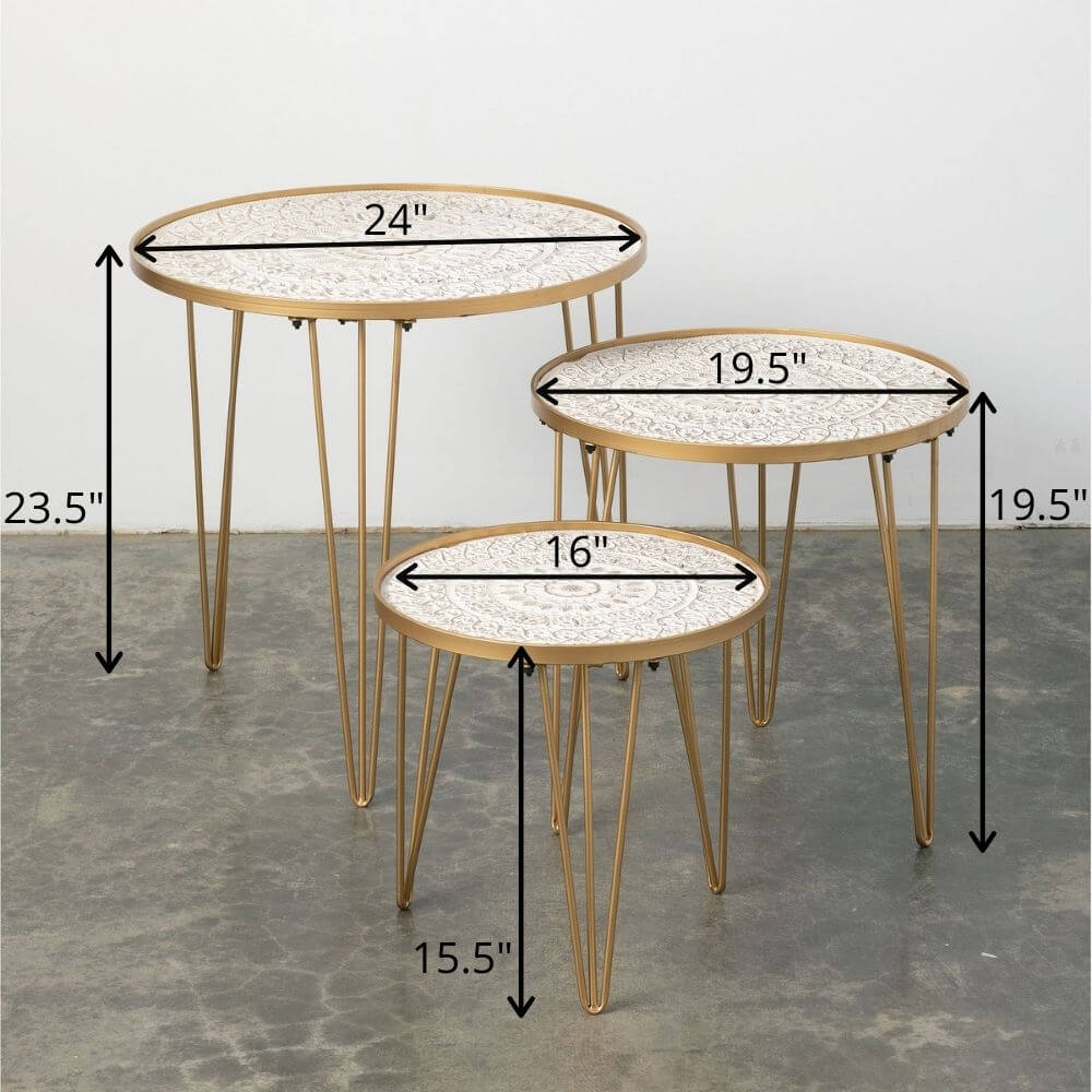 Round Stacking Tables Set/3   