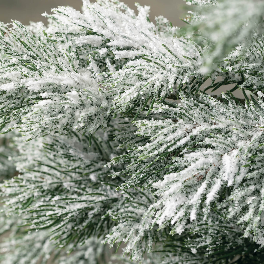 Flocked Pine Tree On Stand    