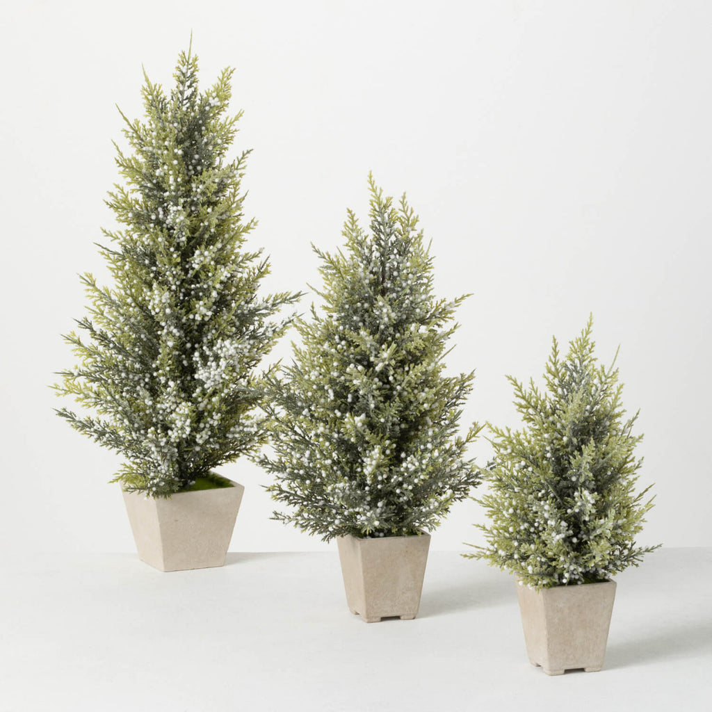 Potted Pine & Berry Tree Set  