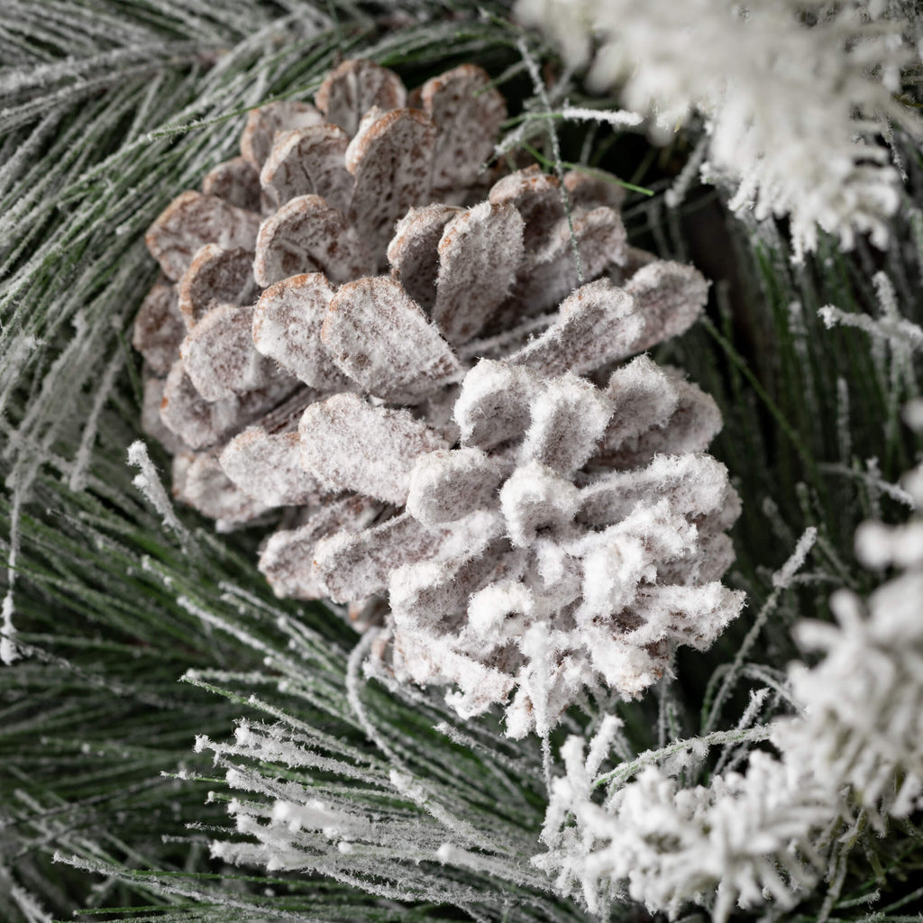 4' Flocked Pine Tree In Burlap