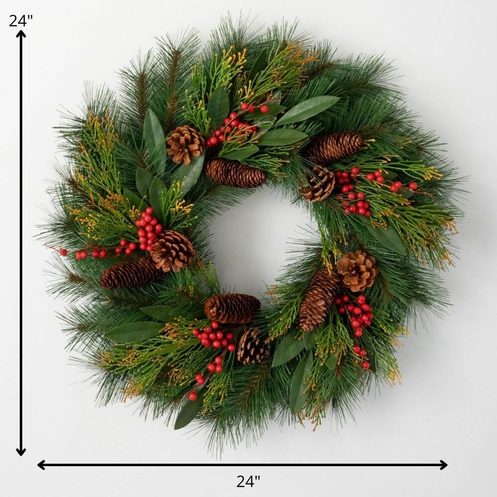 Rustic Pine & Berry Wreath    