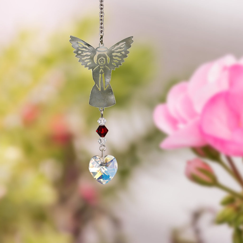 Birthstone Angel Crystal Suncatcher - January lifestyle image