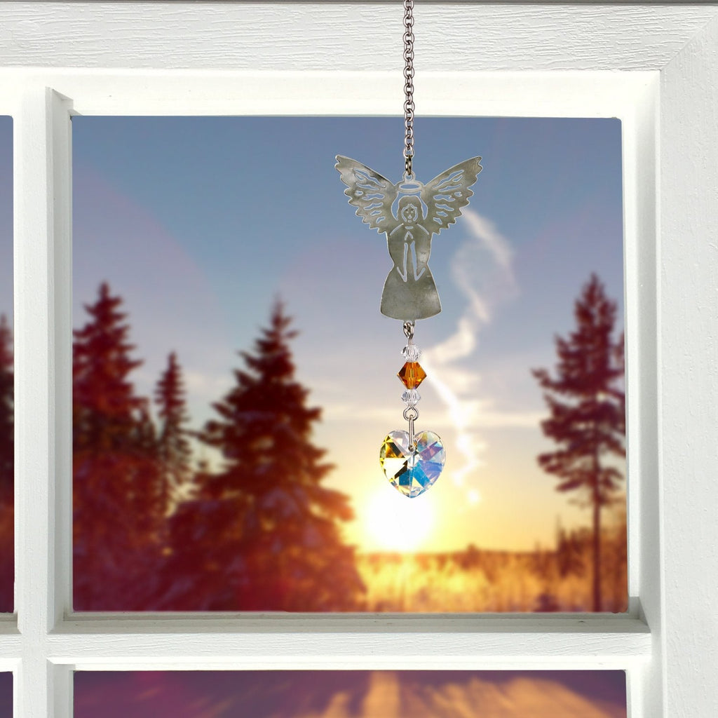 Birthstone Angel Crystal Suncatcher - November lifestyle image