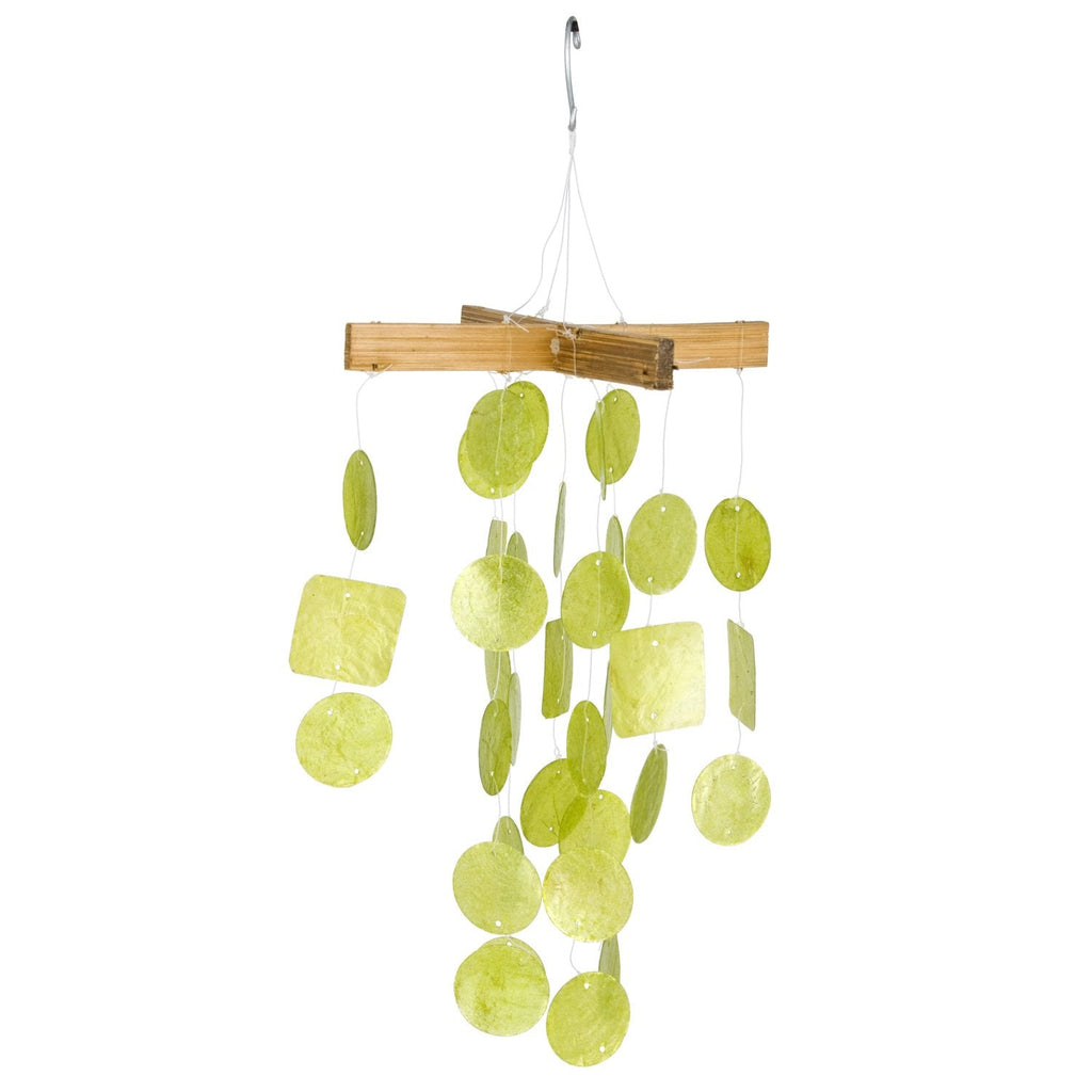 Mini Capiz Chime - Lime Green full product image