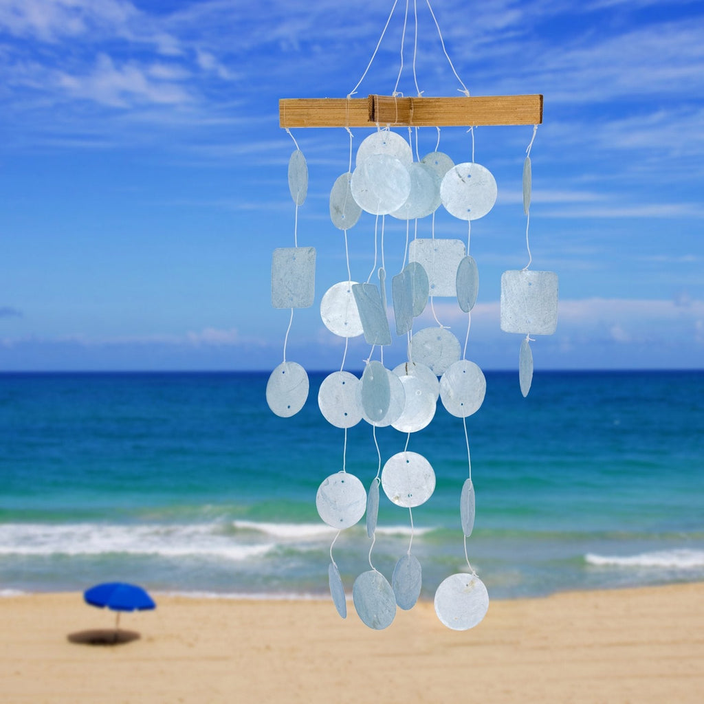 Mini Capiz Chime - Light Blue lifestyle image