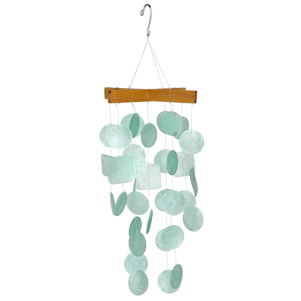 Mini Capiz Chime - Aqua full product image