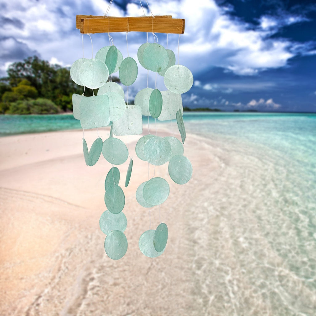 Mini Capiz Chime - Aqua lifestyle image