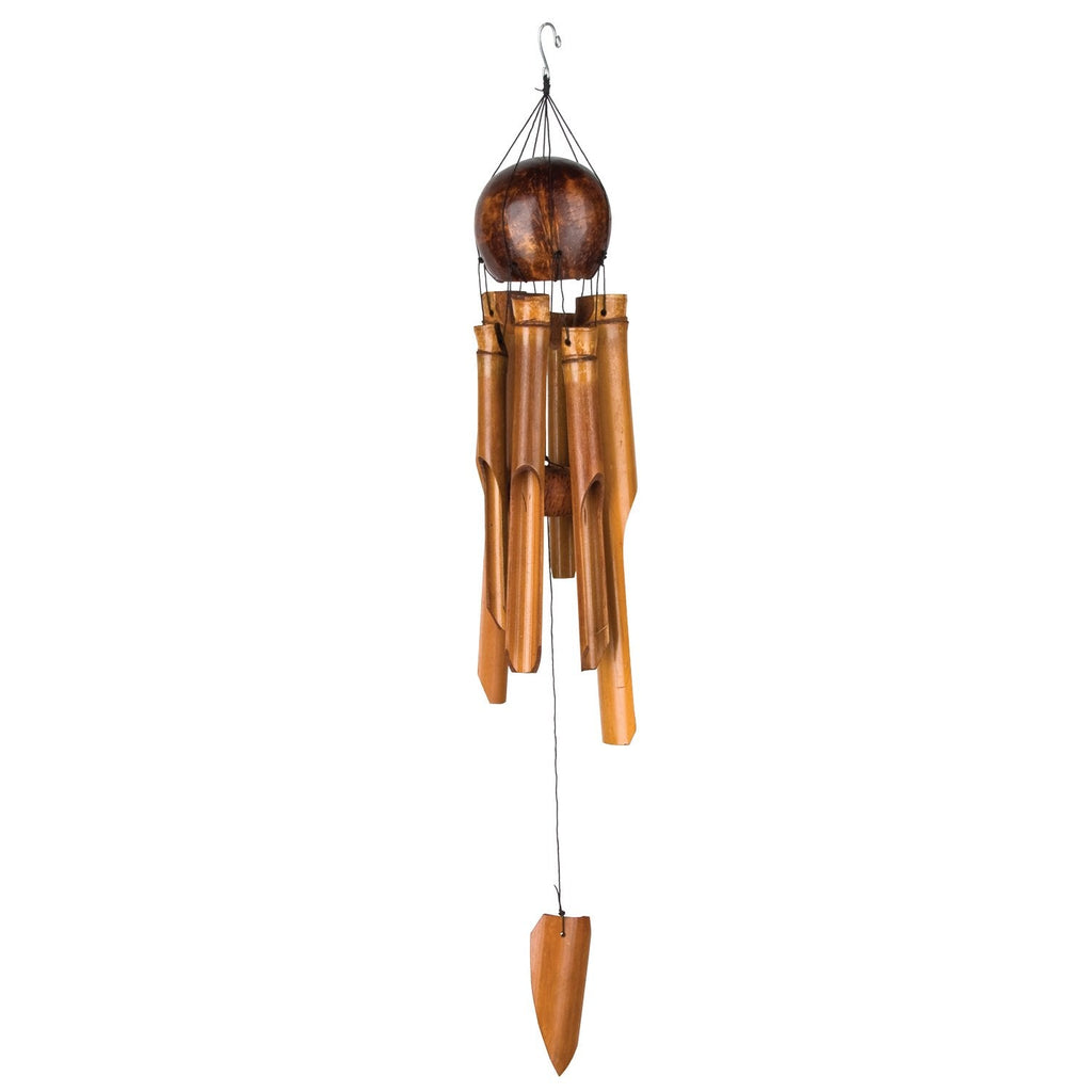 Whole Coconut Bamboo Chime - Medium full product image