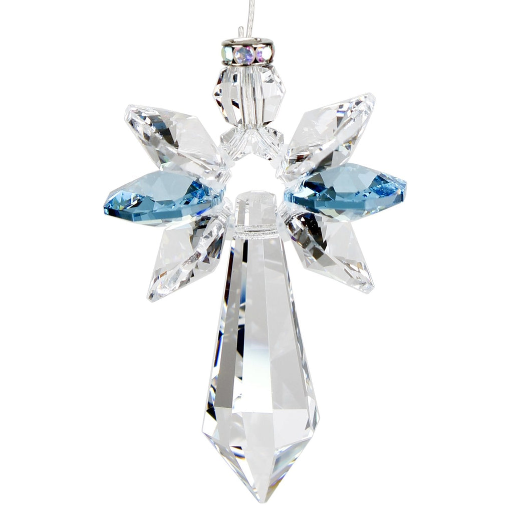 Crystal Guardian Angel Suncatcher - Large, Aquamarine main image