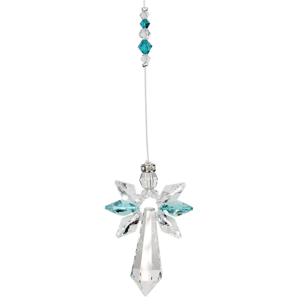 Crystal Guardian Angel Suncatcher - Large, Blue Zircon alternate product image