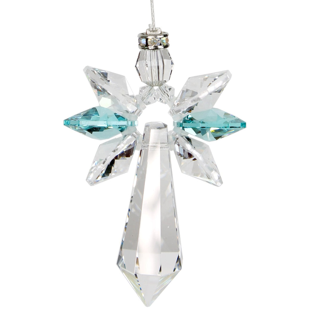 Crystal Guardian Angel Suncatcher - Large, Blue Zircon main image