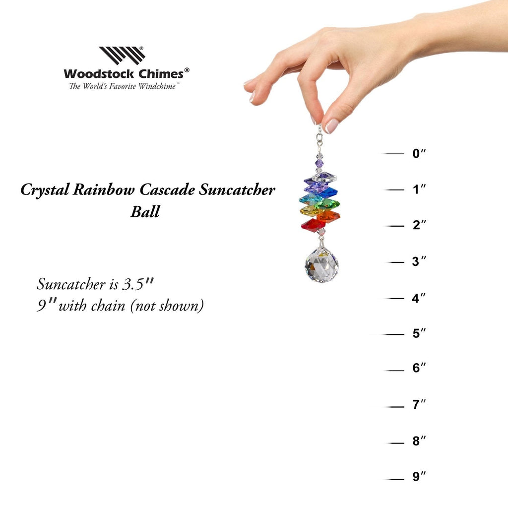 Crystal Rainbow Cascade Suncatcher - Almond proportion image