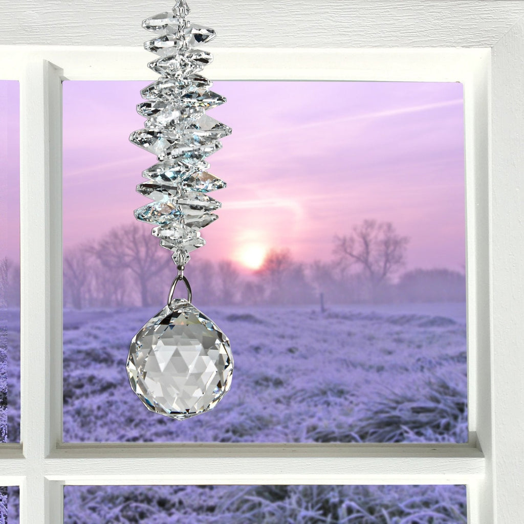 Crystal Grand Cascade Suncatcher - Ice lifestyle image