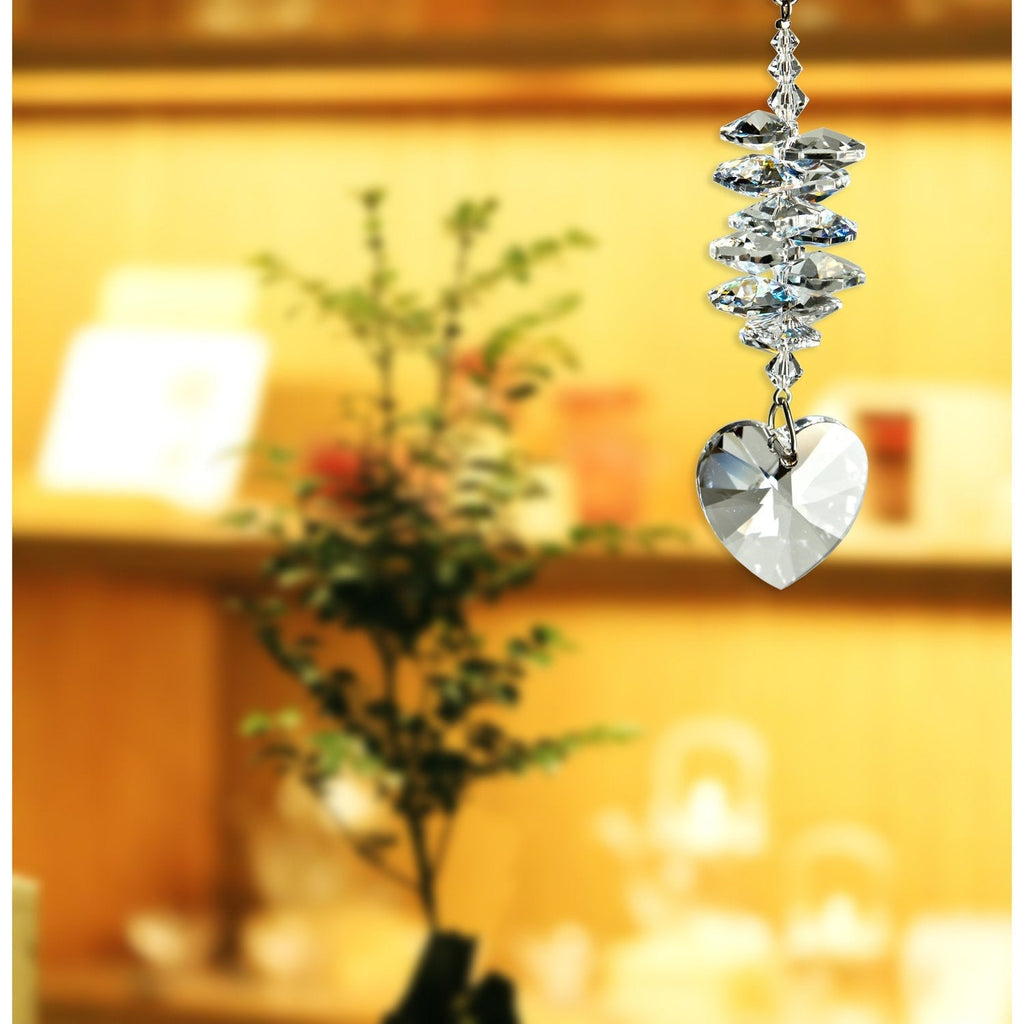 Crystal Heart Cascade Suncatcher - Ice lifestyle image