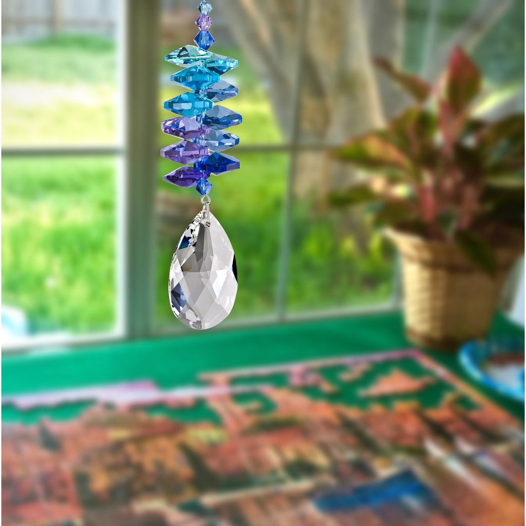 Crystal Moonlight Cascade Suncatcher - Almond lifestyle image