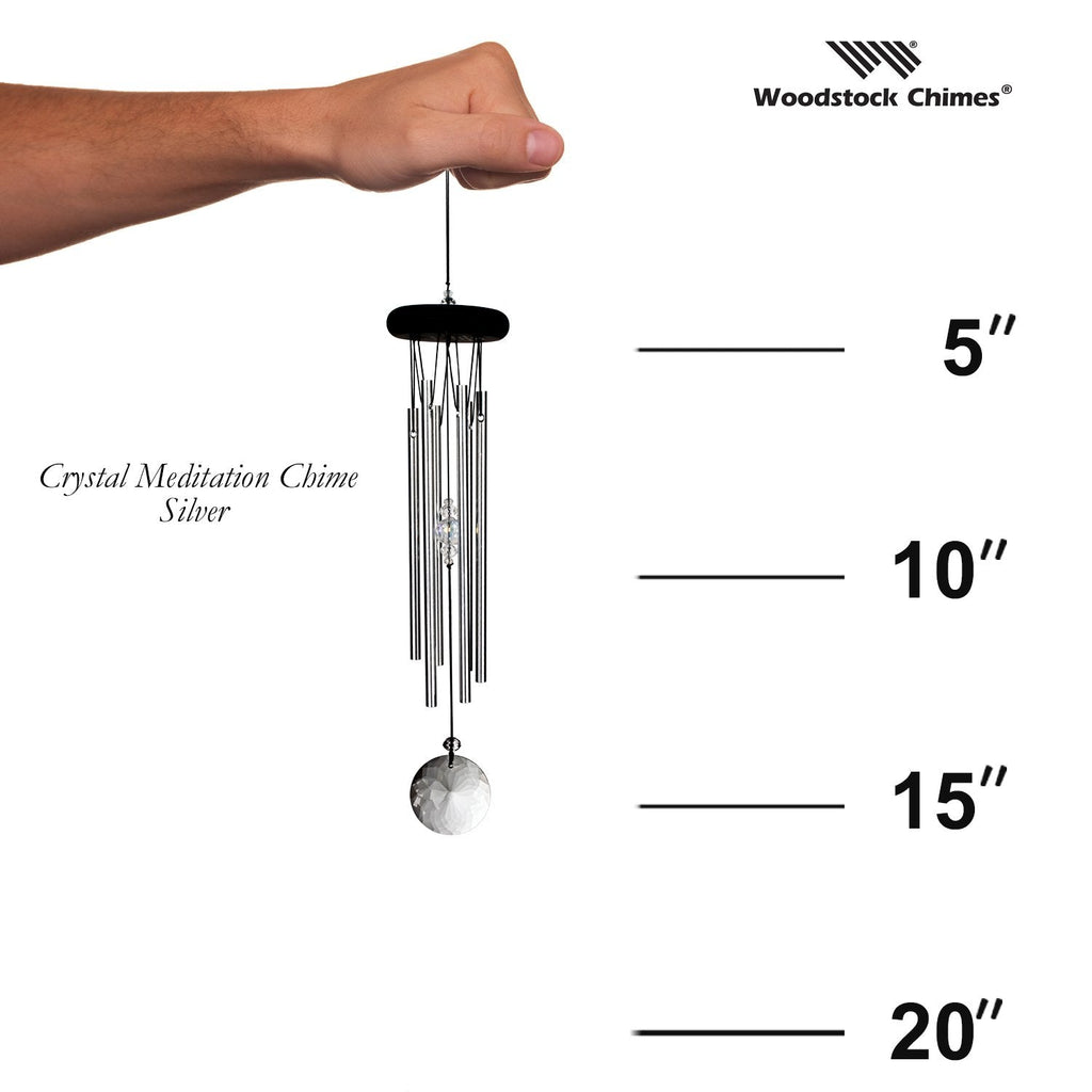 Crystal Meditation Chime - Silver proportion image