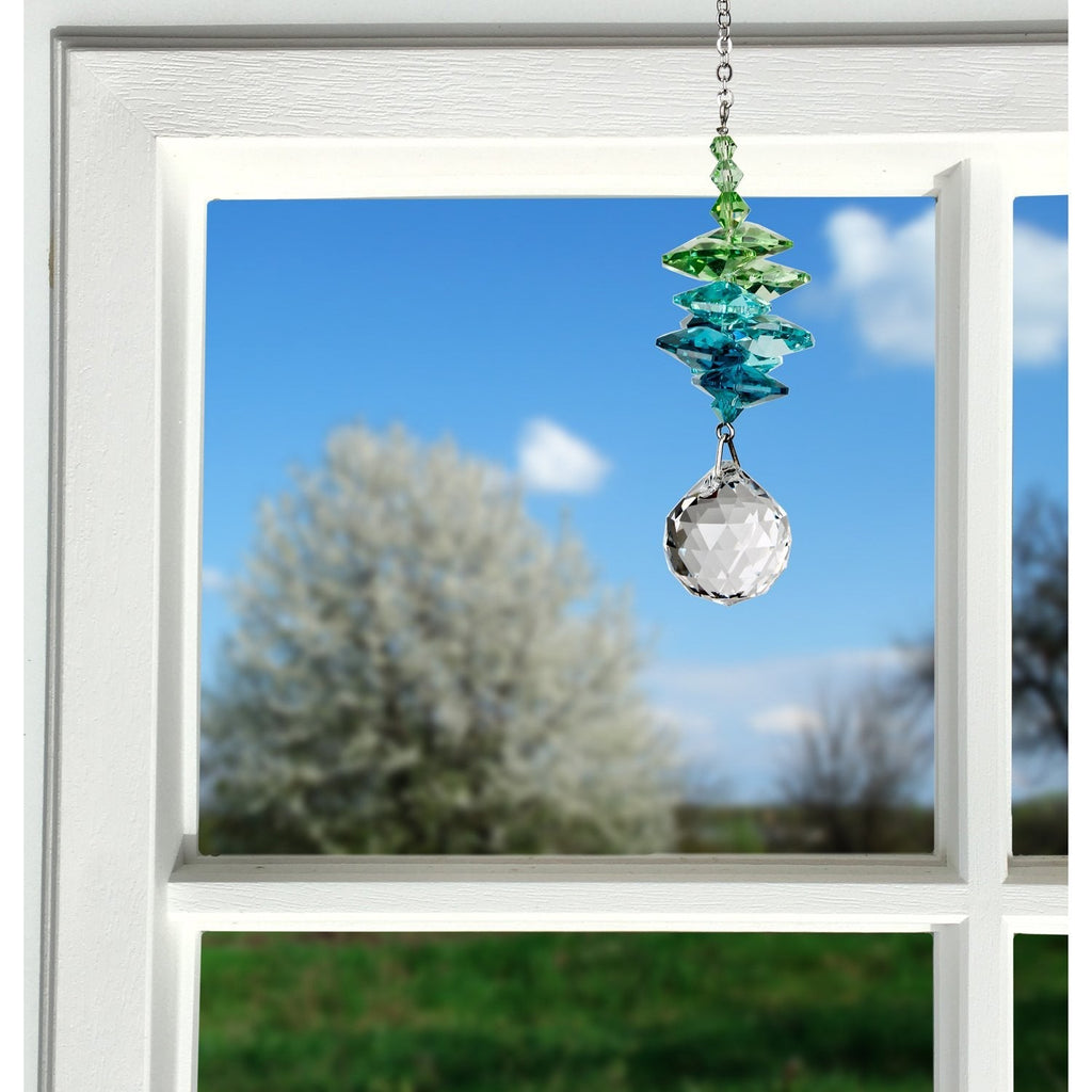 Crystal Sunrise Cascade Suncatcher - Green lifestyle image