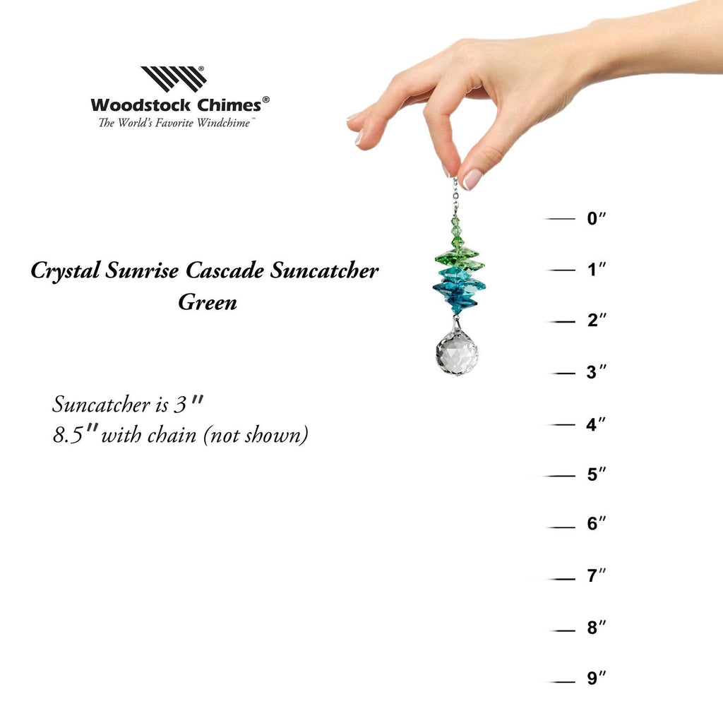 Crystal Sunrise Cascade Suncatcher - Green proportion image