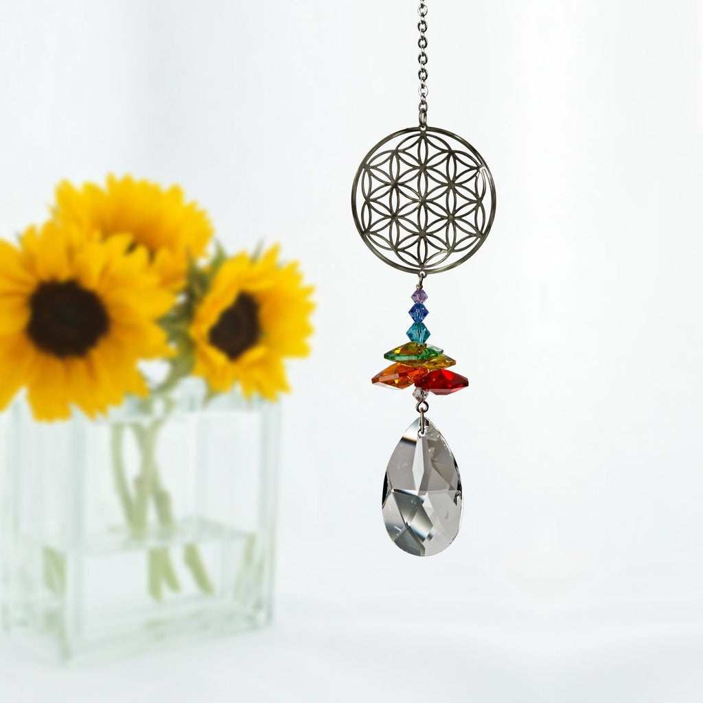 Crystal Fantasy Suncatcher - Flower of Life lifestyle image