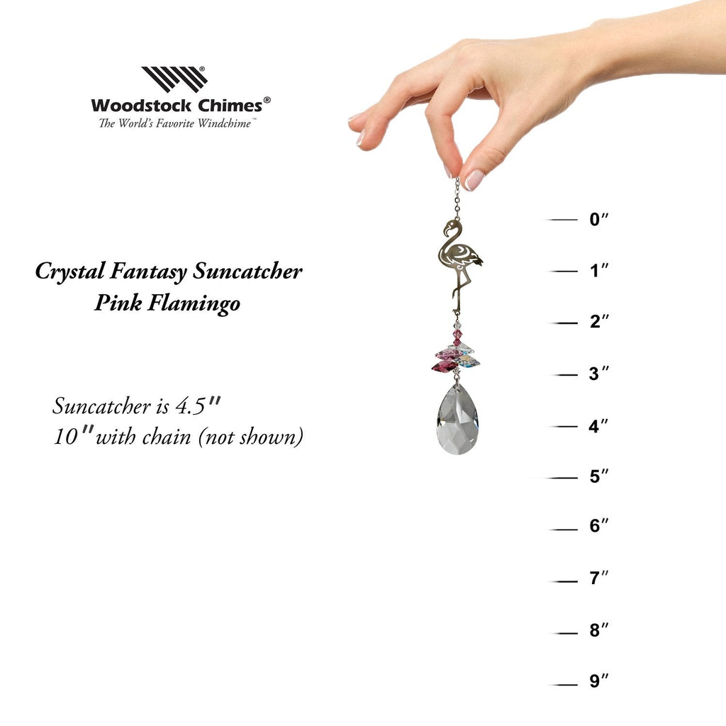 Crystal Fantasy Suncatcher - Pink Flamingo proportion image