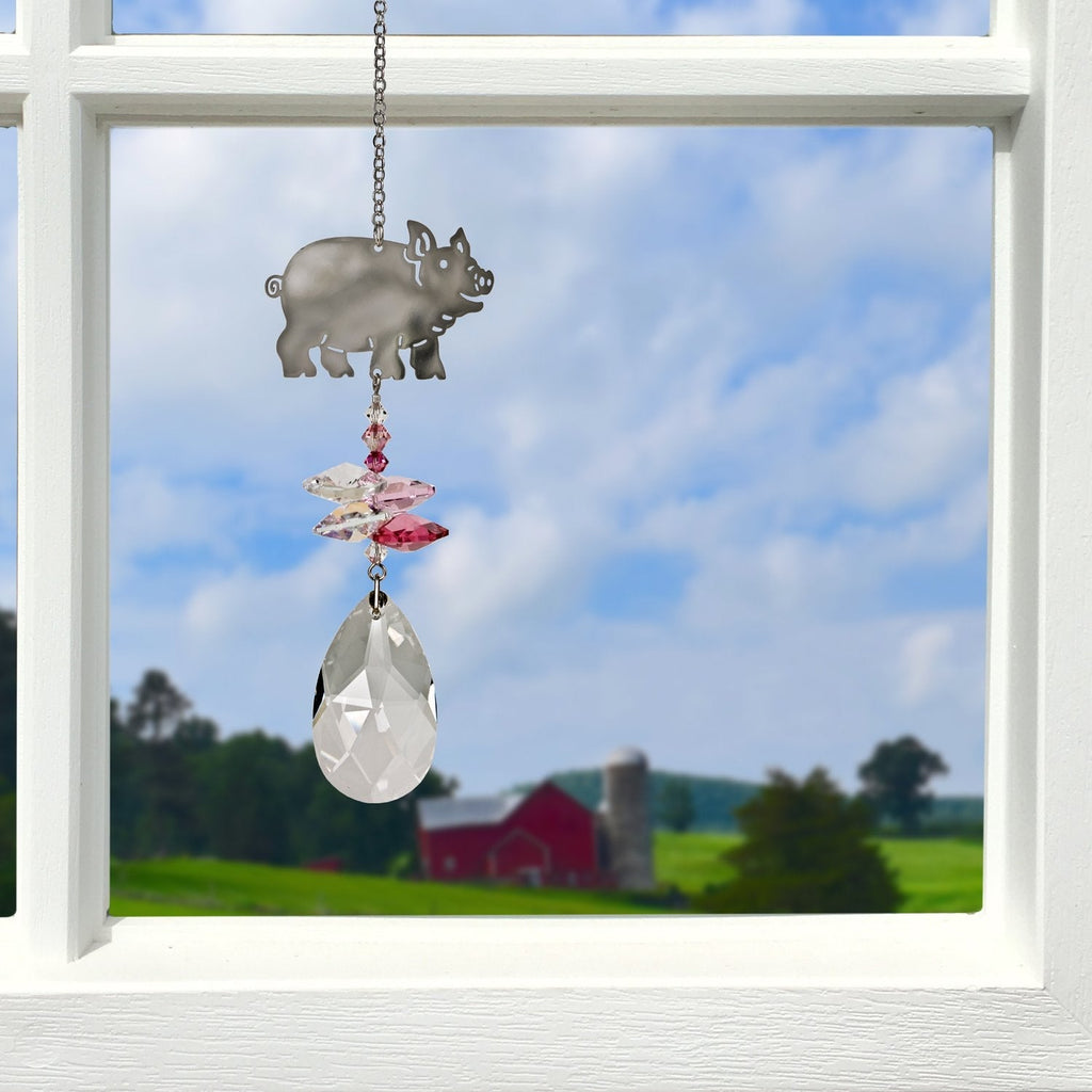 Crystal Fantasy Suncatcher - Pig lifestyle image