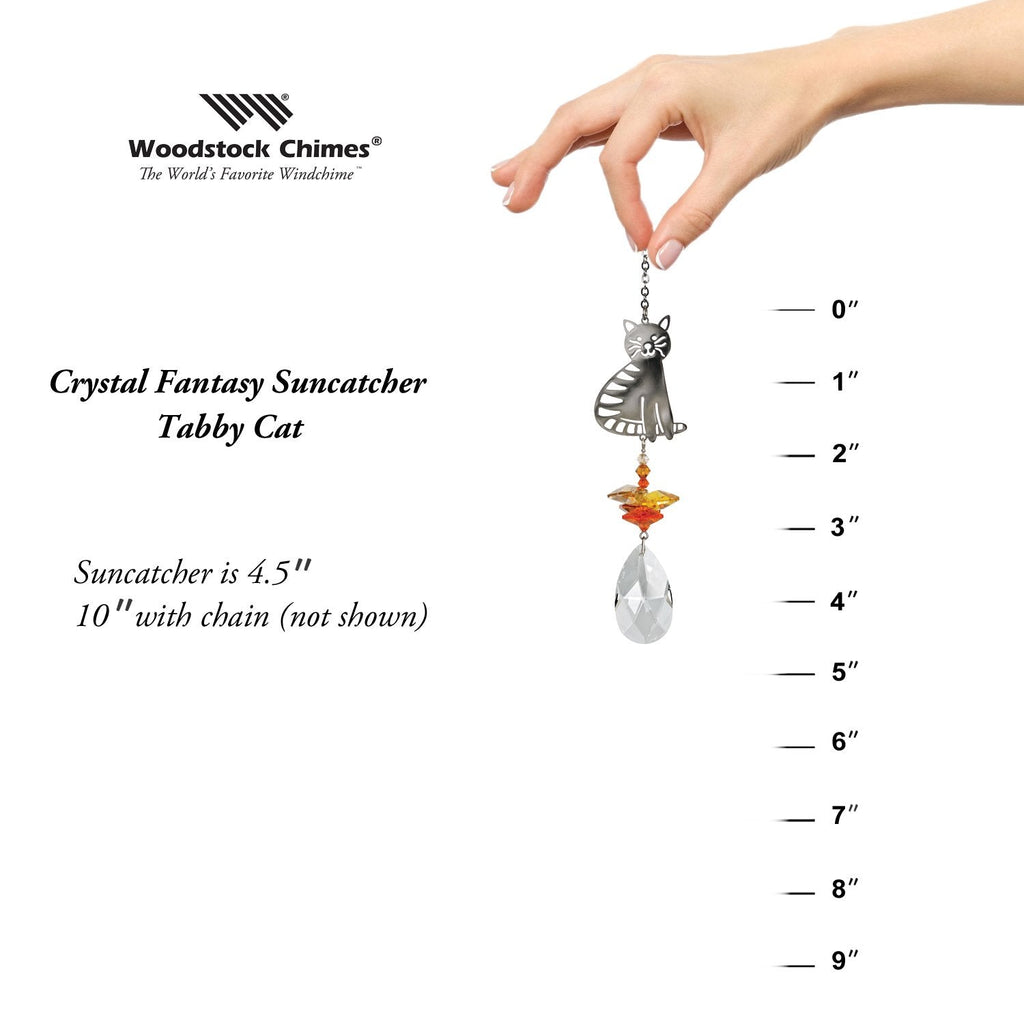 Crystal Fantasy Suncatcher - Tabby Cat proportion image